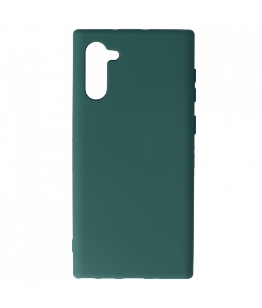 Husa Samsung Galaxy Note 10 Plus, SIlicon Catifelat cu interior Microfibra, Verde Midnight